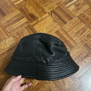 Danier Black Leather Bucket Hat